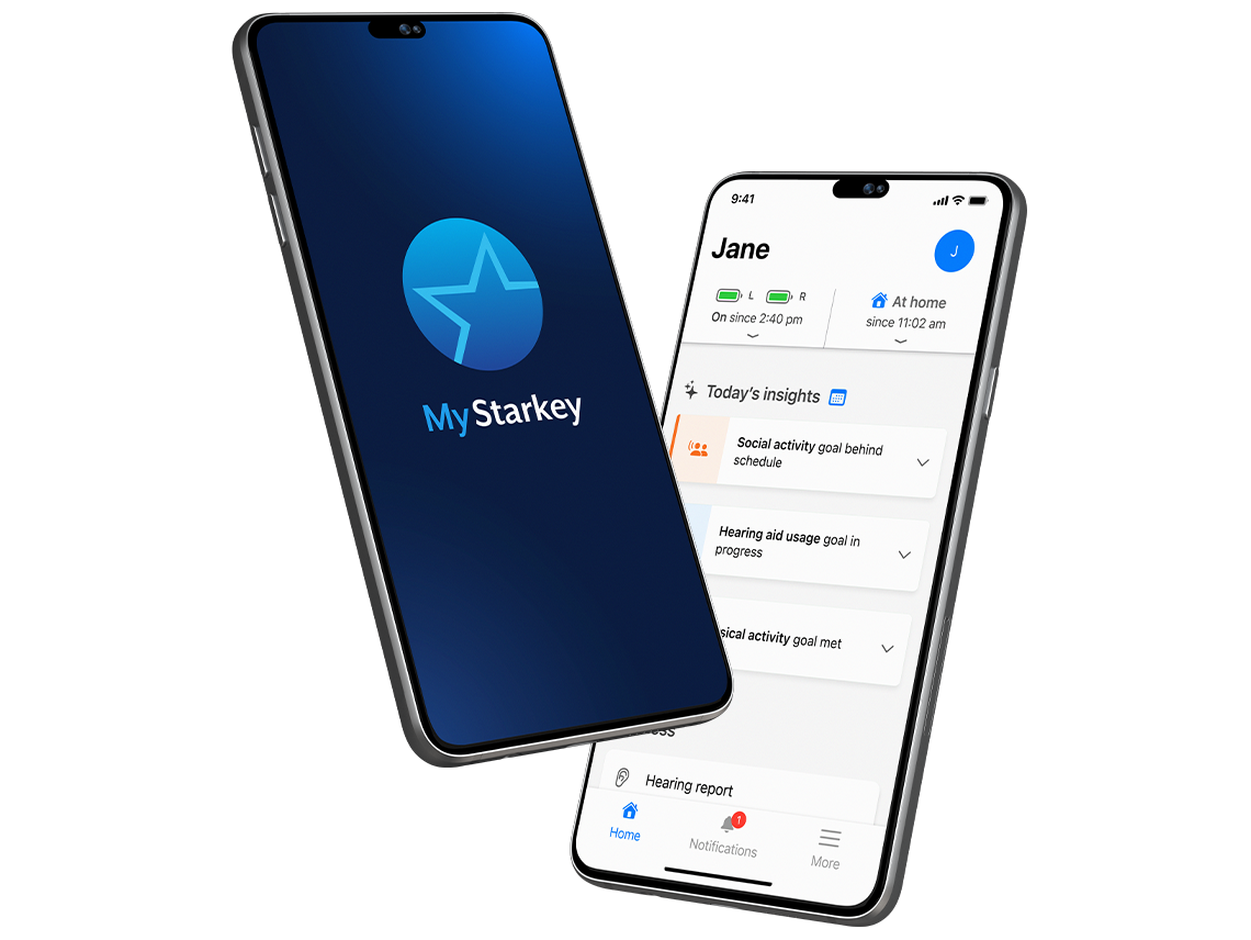 My Starkey app screen
